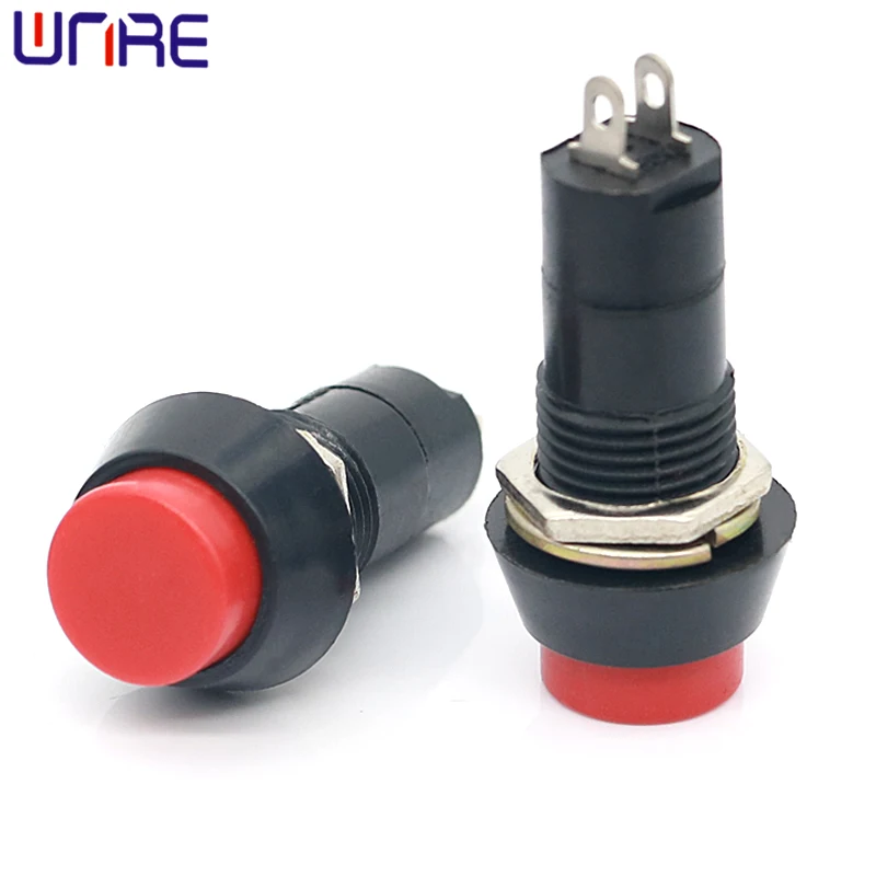 PBS1-05 Circular  Small Self-locking/self Resetting Waterproof Button Switch 3A 250V Car Light Handle Horn Small Switch