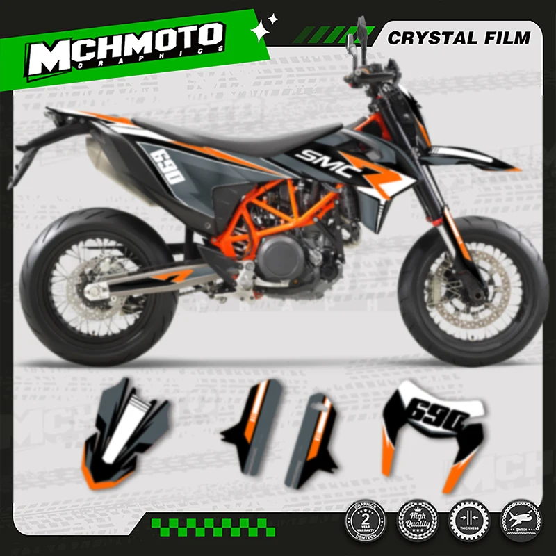 

MCHMFG Motorcycle Graphic Decals Adhesive Stickers Kits For KTM 2019 2020 2021 SMC-R 690 Enduro Number Name Custom
