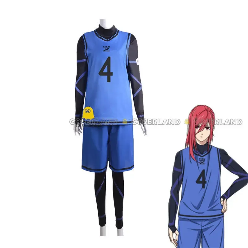 Anime Blue Lock No.11 Football Jersey Isagi Yoichi Cosplay Costume Wig Chigiri Hyouma Sportswear Team Z No.4 Bachira Meguru Men