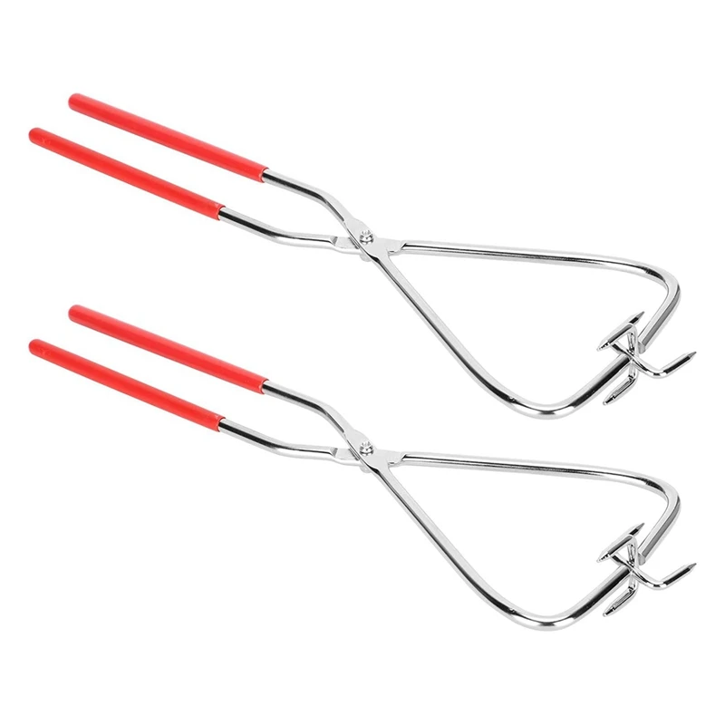 A73T 2Pcs Dipping Tongs Glazing Tools, 12.8 X 4.1 Inch Stainless Steel Pottery Glazing Tools, Glazing Tongs For Pottery