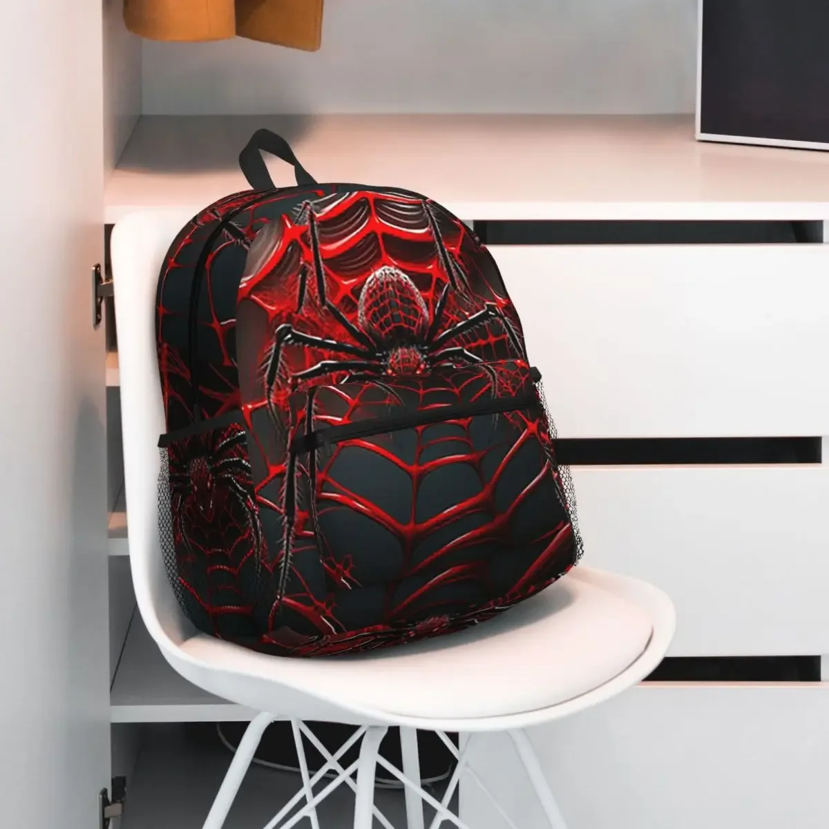 Red Spider Student Backpack School Bag Hiking Travel Daypack for Boys Girls Fashion Bookbag Shoulder Bags