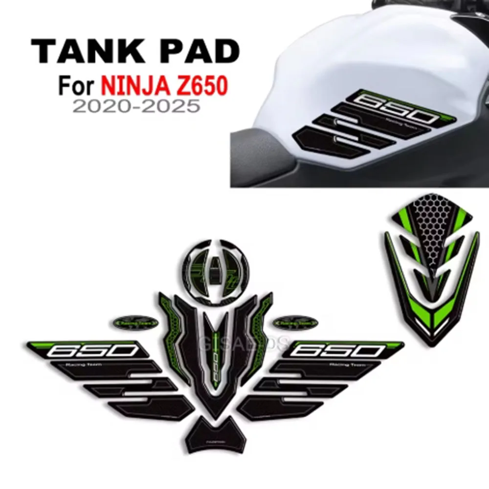 For Kawasaki Ninja Z650 Z 650 2020 - 2025 Motorcycle 3D Fuel Tank Pad Sticker Gas Cap Protection Decals Waterproof