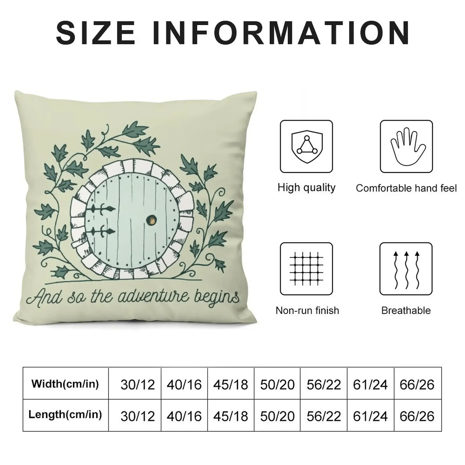 Baggins Door with Twigs Shirts New design 2021 Throw Pillow Anime Decorative Cushion Cover pillow