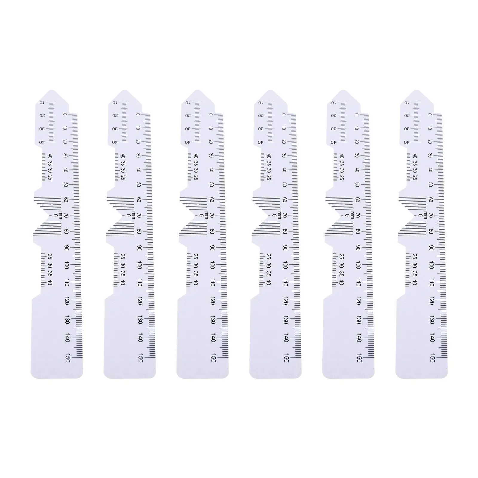 

6pcs Pupil Distance Ruler Lightweight Ergonomic Optical Tool PD Meter Measuring Ophthalmic Glasses Frame Marks Scale Durability