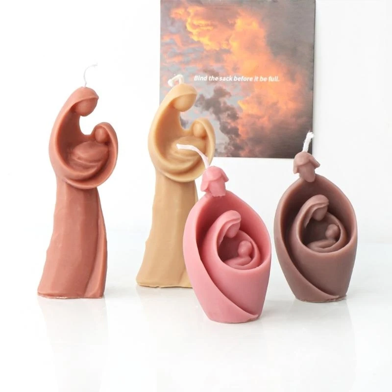 

Virgin-Mary Hold Baby Mould Tool-Jesus Family Silicone Mold