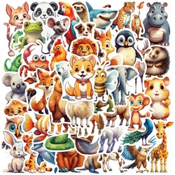 10/50PCS Cute Cartoon Zoo Wild Animals Stickers for Toy DIY Phone Luggage Skateboard Laptop Kawaii Decals Graffiti Sticker