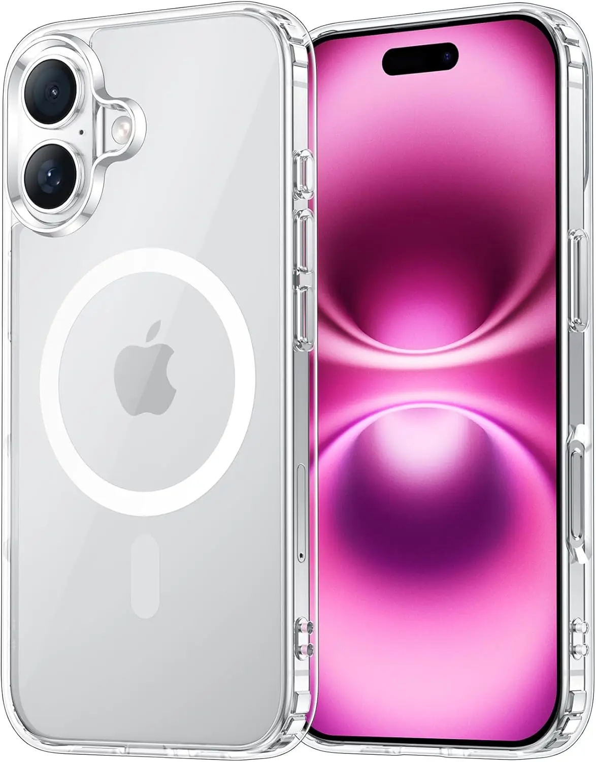 Transparant magnetisch hoesje voor iPhone 17 16 Pro Max 15 14 Plus Draadloos opladen Cover 13 12 Mini 17 Air Magsafe beschermhoes