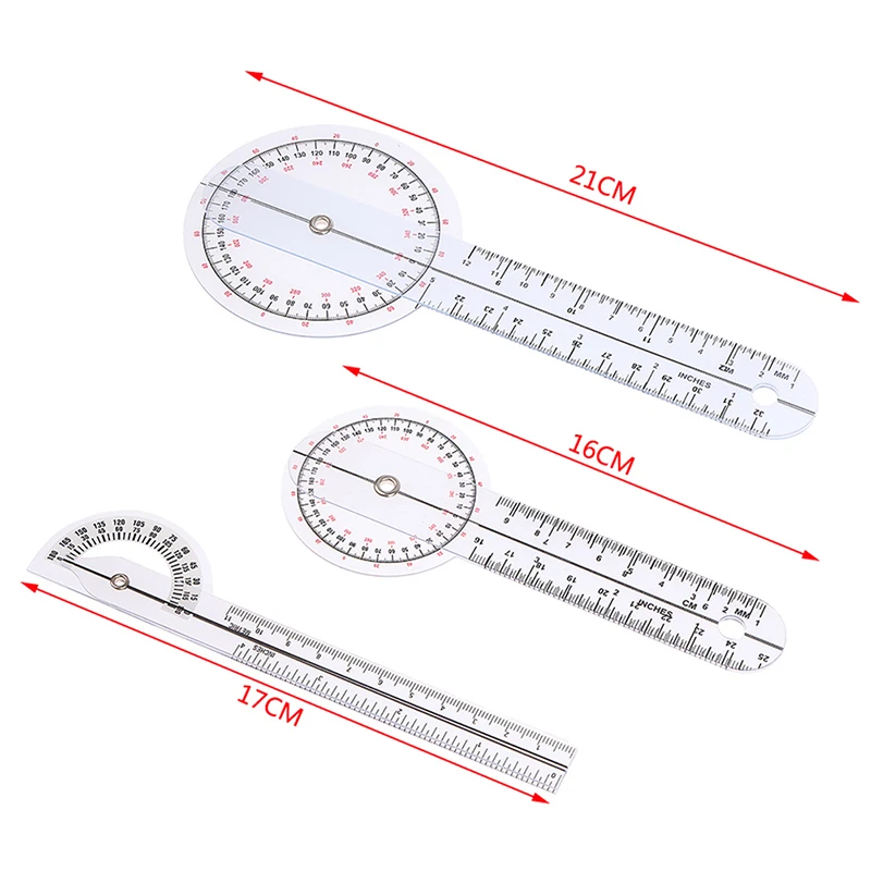 Goniomètre Médical Résistant de 0 à 360, Règle d\'Angle de la Colonne Vertébrale, Inclinomètre, Rapporteur, Outil de Mesure