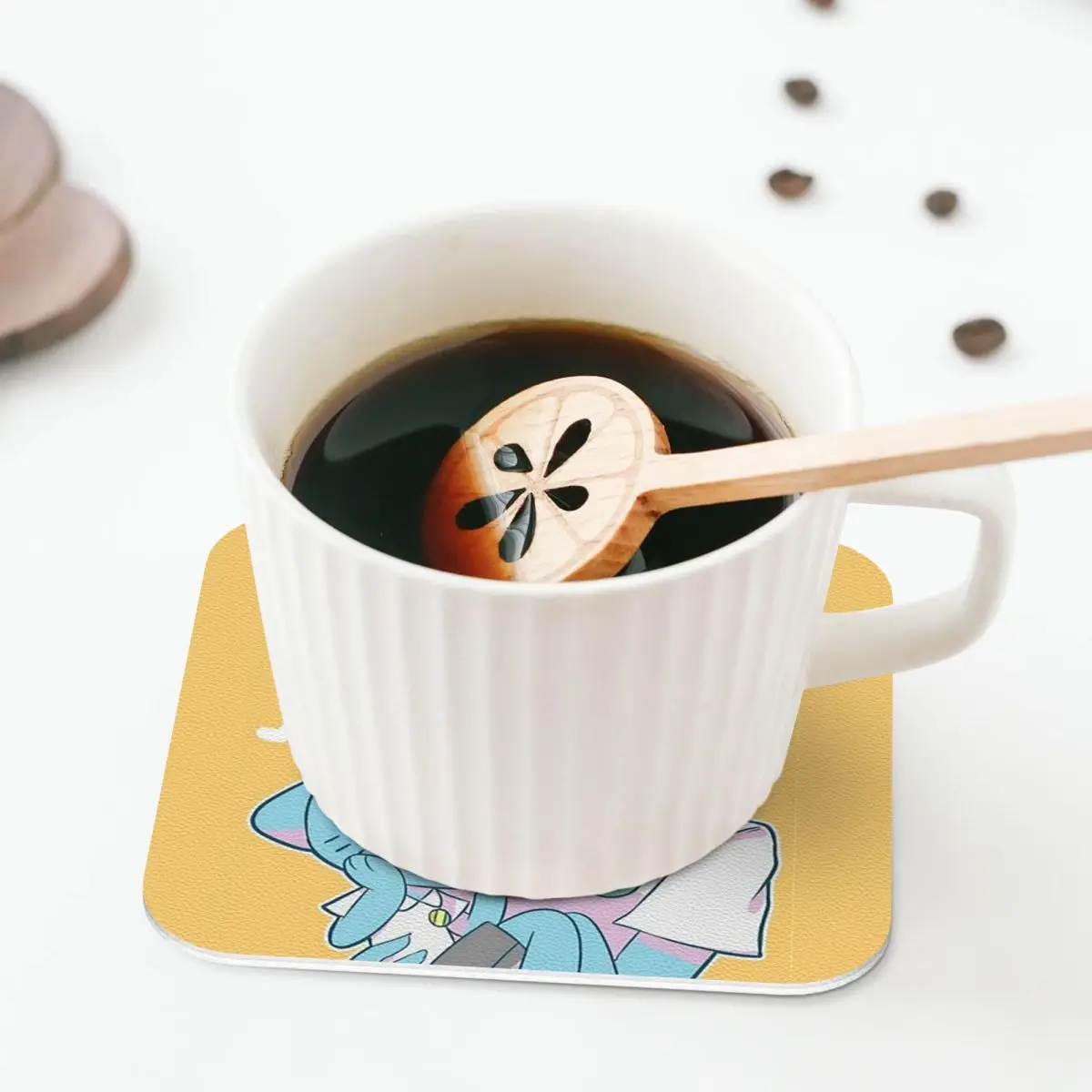 Nicole Gumball Watterson Coasters Kitchen Placemats Non-slip Insulation Cup Coffee Mats For Decor Home Tableware Pads Set of 4