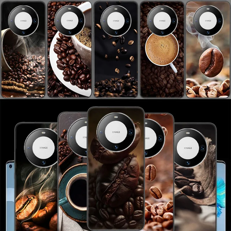 Newly Baked Coffee Beans Phone Case For Huawei P40 Lite P50 Pro P30 P20 P10 Y5 Y6 Y7 Y9 2019  Mate 30 20 Pro 10 Lite Cover