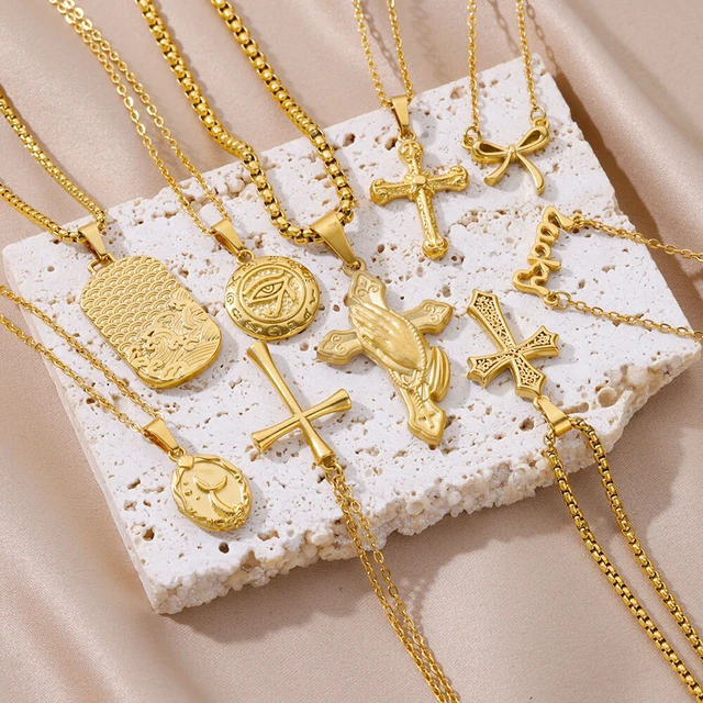 Aesthetic gold shops necklace