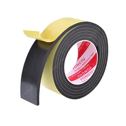 2-Meter EVA Single-Sided Black Foam Tape For Cushioning Heat Insulation Non Absorbent Air Conditioning Water Pipe Ventilation