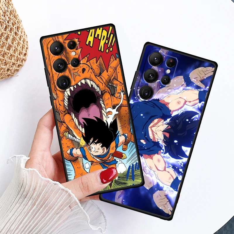 Trend D-Dragon Ball Goku For Samsung Galaxy S24 S23 S22 S21 S20 FE S10 S10E Plus Ultra Pro Lite 5G Black Soft Phone Case