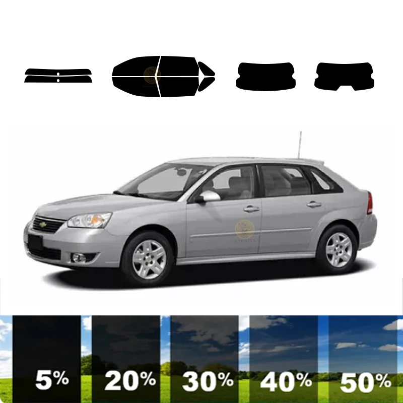 precut Removable Window Tint Film For Car 100% UVR Heat Insulation Carbon ﻿For CHEVROLET MALIBU MAXX 4 DR HATCH 2004-2007