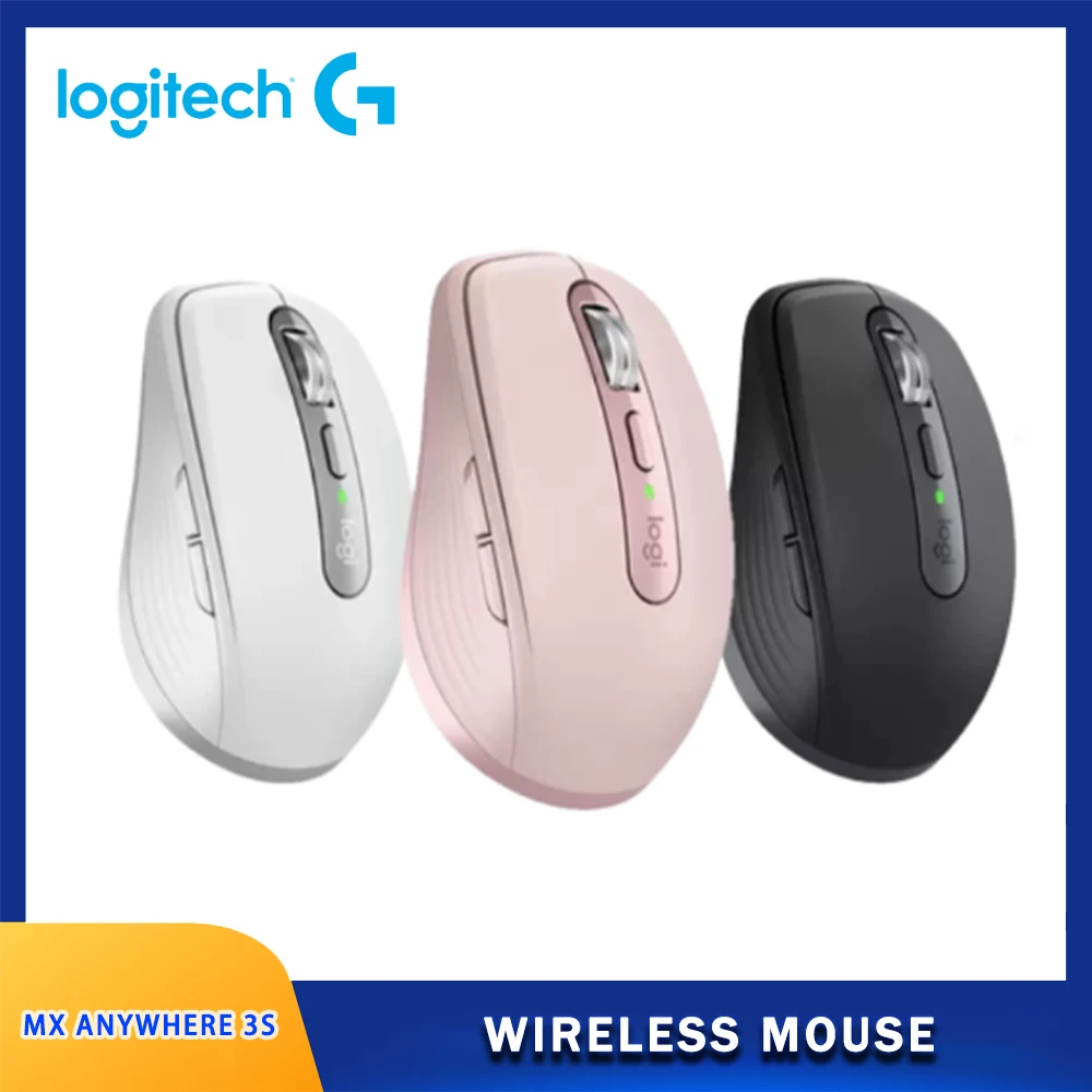 Original Logitech MX Anywhere 3S Wireless Mouse 8000DPI MagSpeed SmartShift Bluetooth Office Mice Precise Tracking Quiet Click