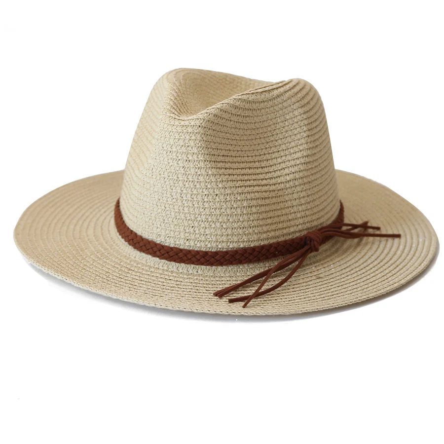 Damen Herren Strohhut mit breiter Krempe, Fedora, Sommer, Strand, UV-Schutz, Sonnenhut, UPF-Strohhut für Damen – Detail 11