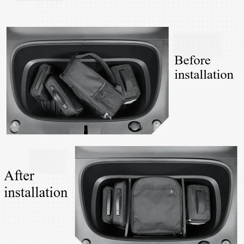 Front Trunk Storage Organizer Partition for Tesla Model Y/YL Juniper 2025 2026 Board Trunk Storage Box Divider Car Accessories