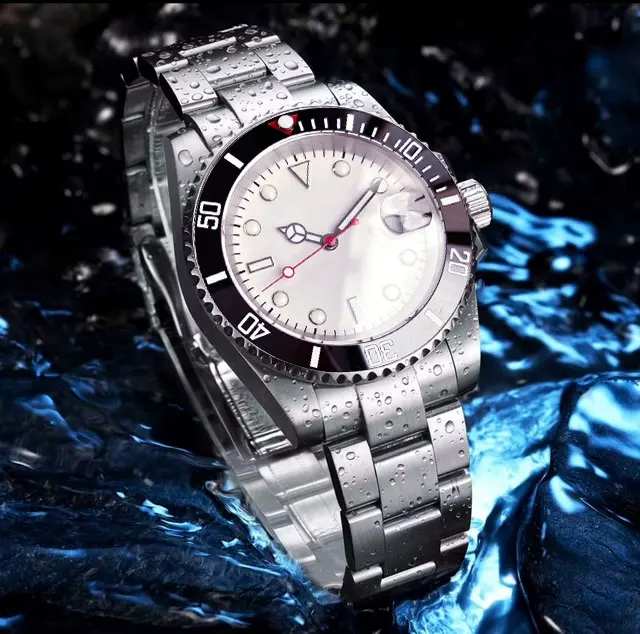 

Механизм NH35, 24 камня, белый циферблат, дата, циклоп, 20 бар, автоматические часы для дайвинга, мужские часы с сапфировым стеклом, стальной браслет, скользящая пряжка