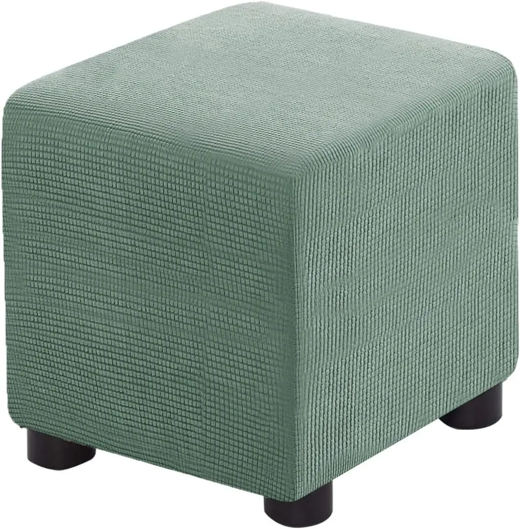 

Ottoman Cover Square Folding Storage Ottoman Slipcovers Jacquard Stretch Cube Footrest Foot Stool Covers Protector With Elastic