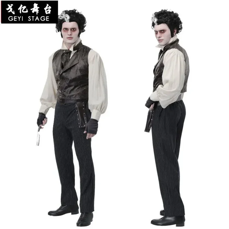 qq681new Coslive Weeney Sweeney Todd: شيطان الحلاق من الأسطول شارع الفيلم تأثيري حلي للرجال أ