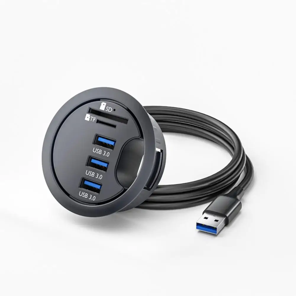 Koncentrator USB Profesjonalny koncentrator biurkowy USB bez sterowników o średnicy 69 mm