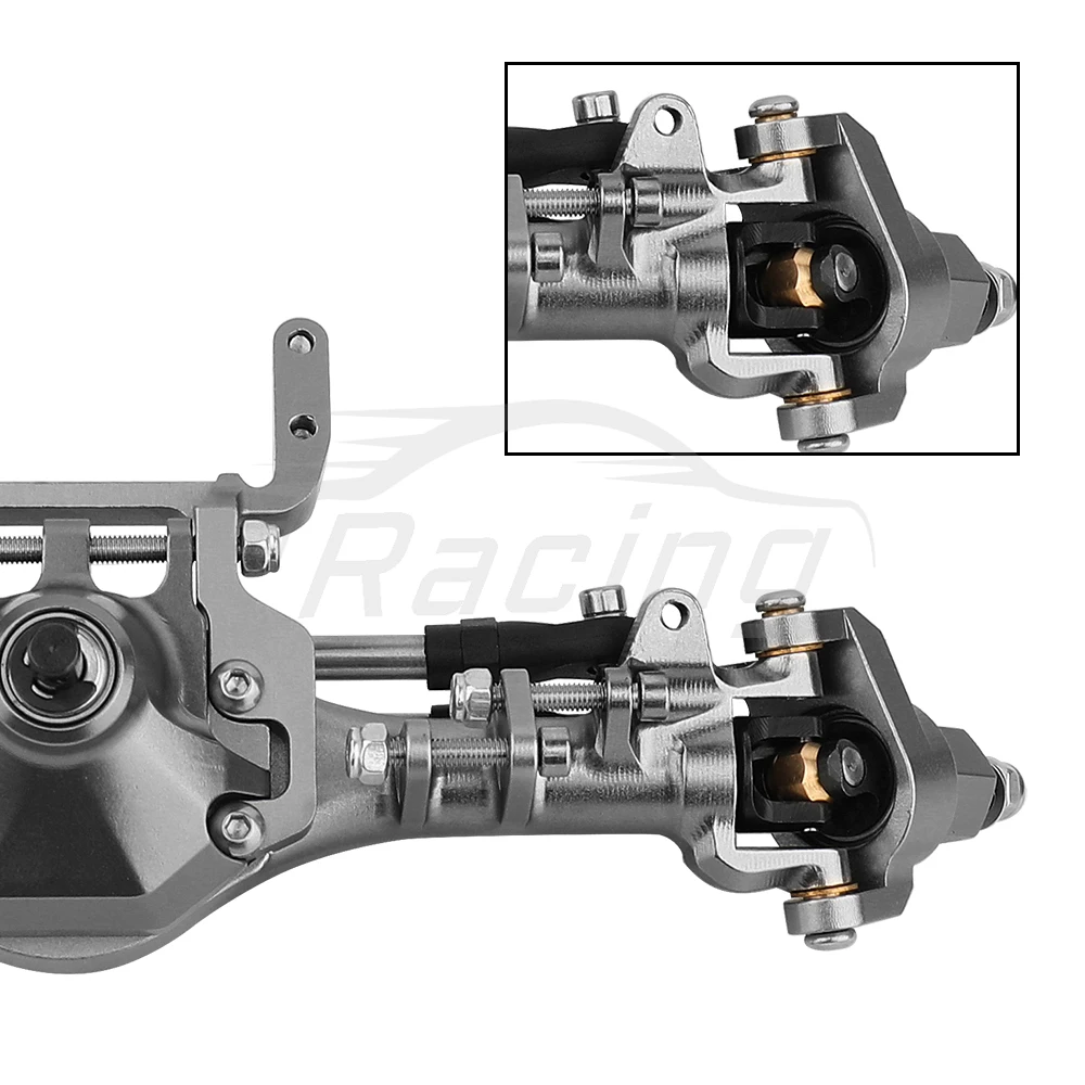 Nieuwe Aluminium Voor Achter Rechte Complete Assen Voor 1/10 Axiale Scx10 Ii 90046 90047 Rc Crawler Auto Metalen Upgrade Onderdelen