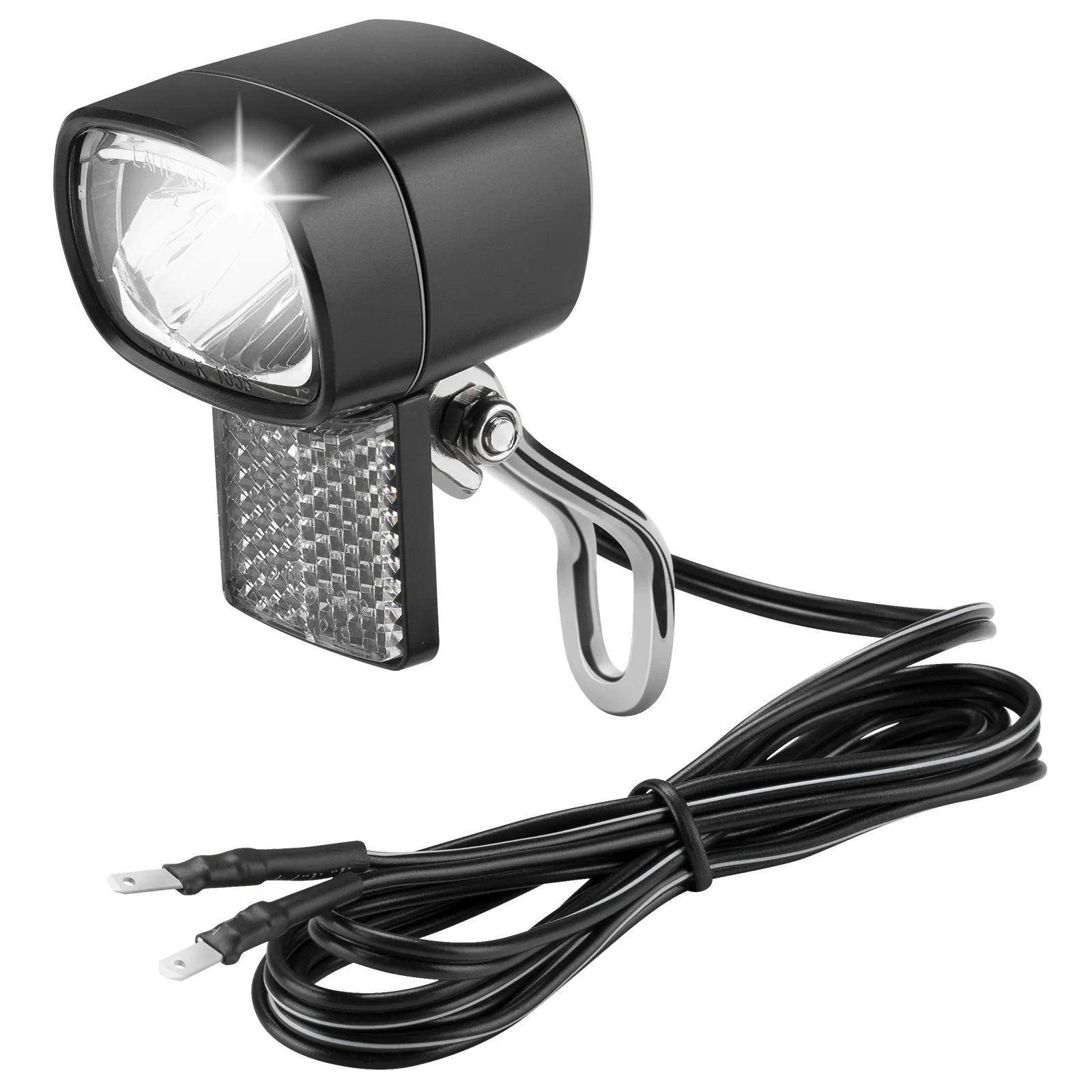 

E-Bike Dynamo Headlight Front Lamp 36V 48V 52V 30-120 LUX with LED Bulb Waterproof for Electric Bicycle Motorcycles