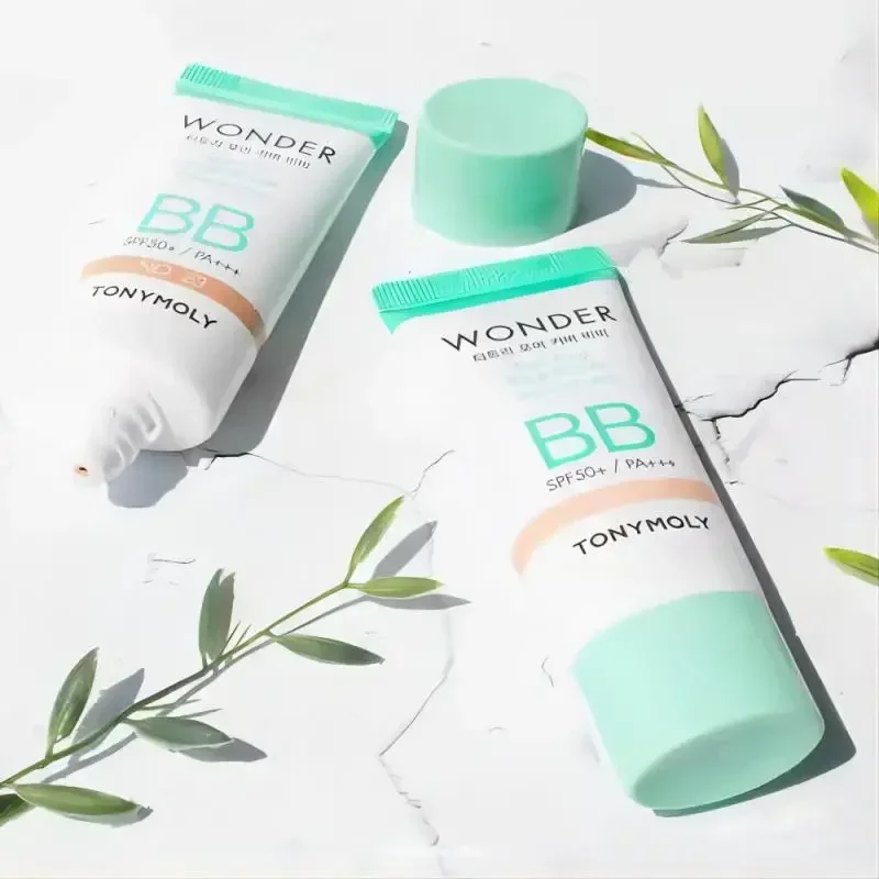 

Korean Makeup Tonymoly BB Cream Foundation 30ml SPF50 Wonder Tea Tree Pore Cover Primer Sunscreen Concealer Cosmetic Rare Beauty