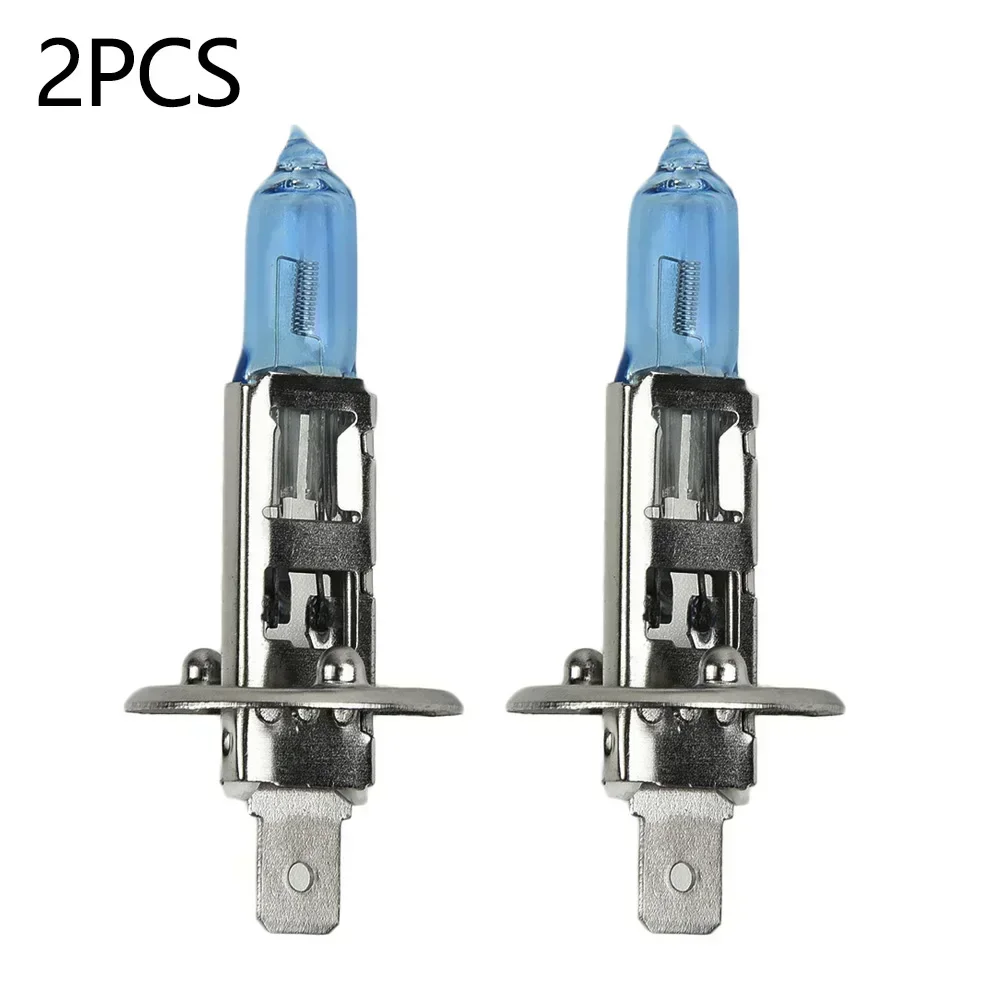 2pcs Car H1 Halogen Bulbs Hid Super White Effect Headlights Bulbs 12V 100W 4300k Head Lamps Car Source Parking Lights