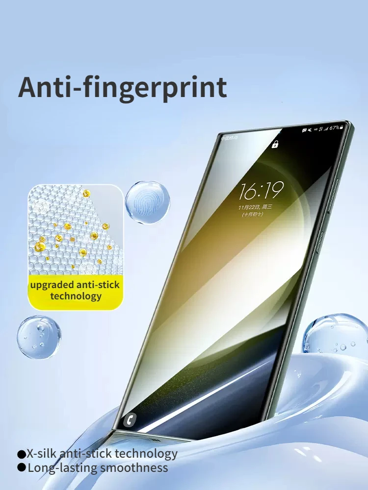 SmartDevil 1/2 PCS Dust-free Screen Protector for Samsung S24Ultra S24 Plus Full Glue Microcrystalline Soft Film for Samsung S23