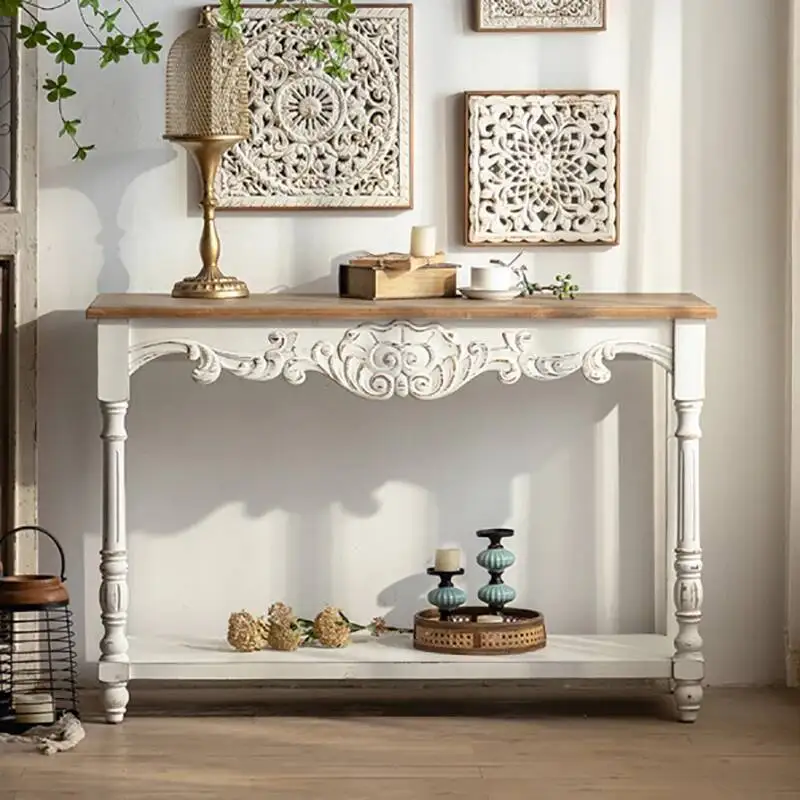 

Aesthetic Shabby Mid European Beauty Console Tables Century Chic Console Tables French Elegant Console Meuble Home Furniture