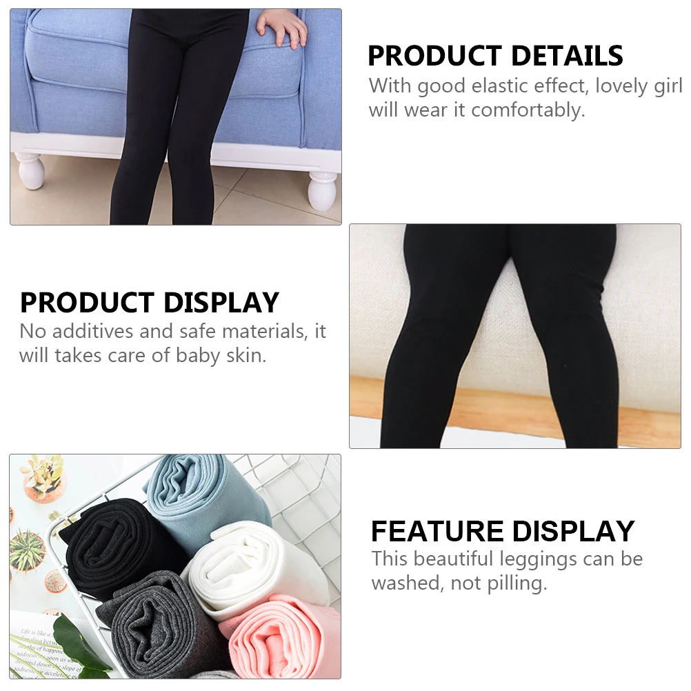 

Warm Leggings Cotton Pants Elastic for Girl Trouser Lovely Black Comfortable Man