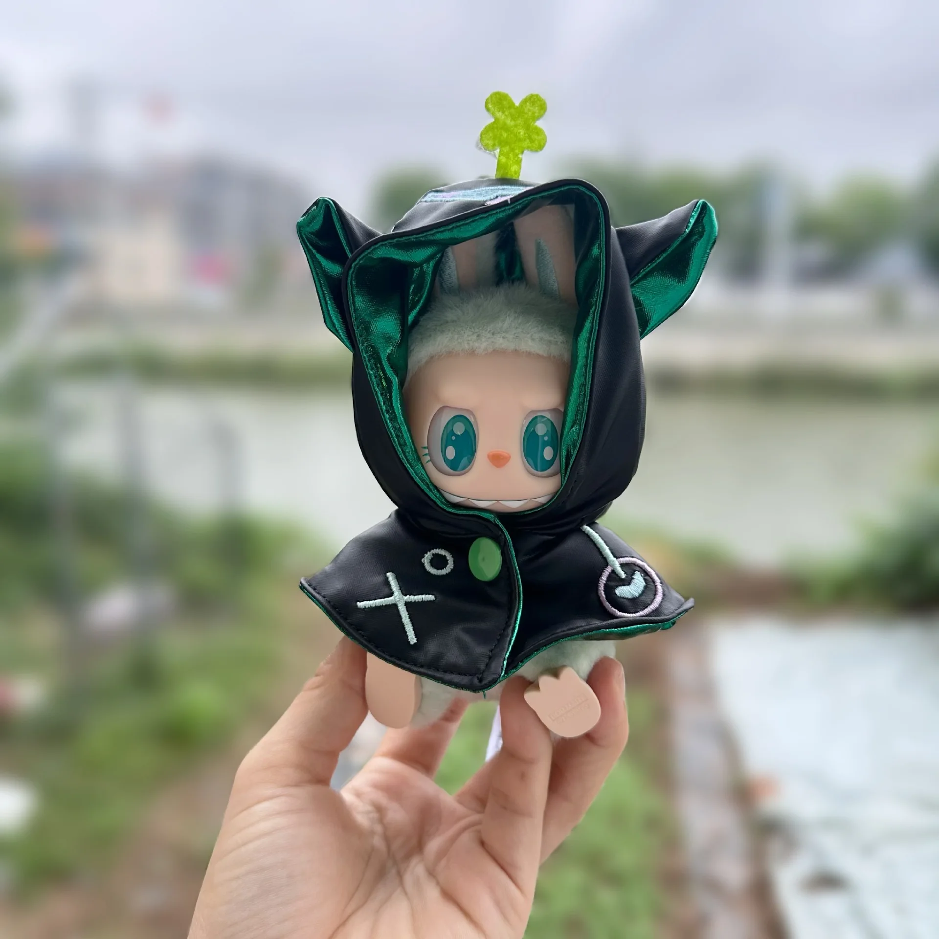 เสื้อผ้าตุ๊กตาสําหรับ 15/17 ซม.Labubu เสื้อผ้าเลเซอร์ผ้าคลุมไหล่ผ้าฝ้ายตุ๊กตาไอดอลคอสเพลย์ DIY Universal อุปกรณ์เสริม