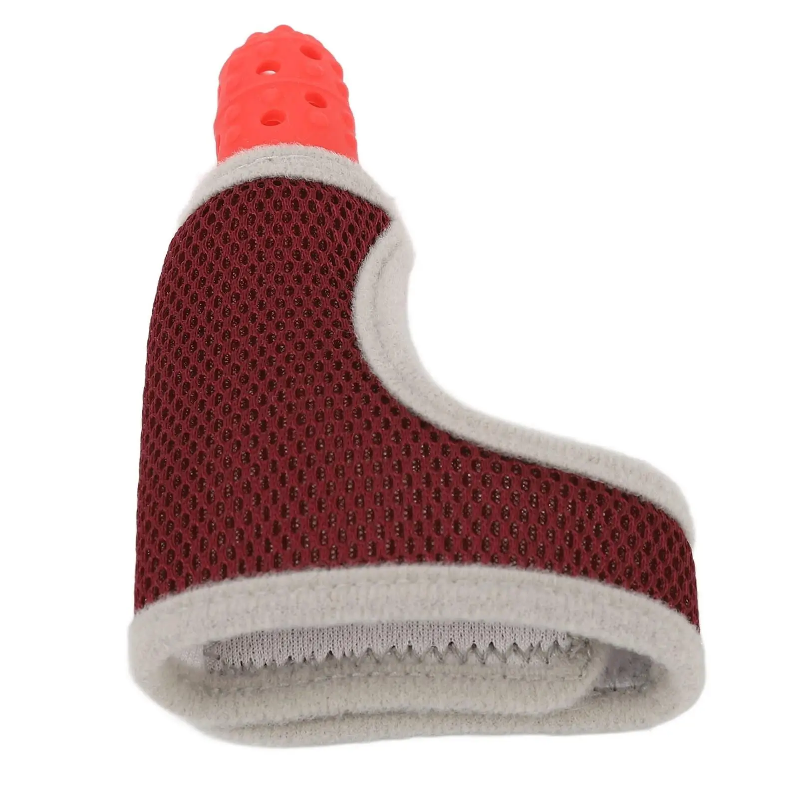 

Breathable Elastic Mesh Baby Thumb Sucking Guard Safe Silicone Finger Protector Red Hollow Design for Infants
