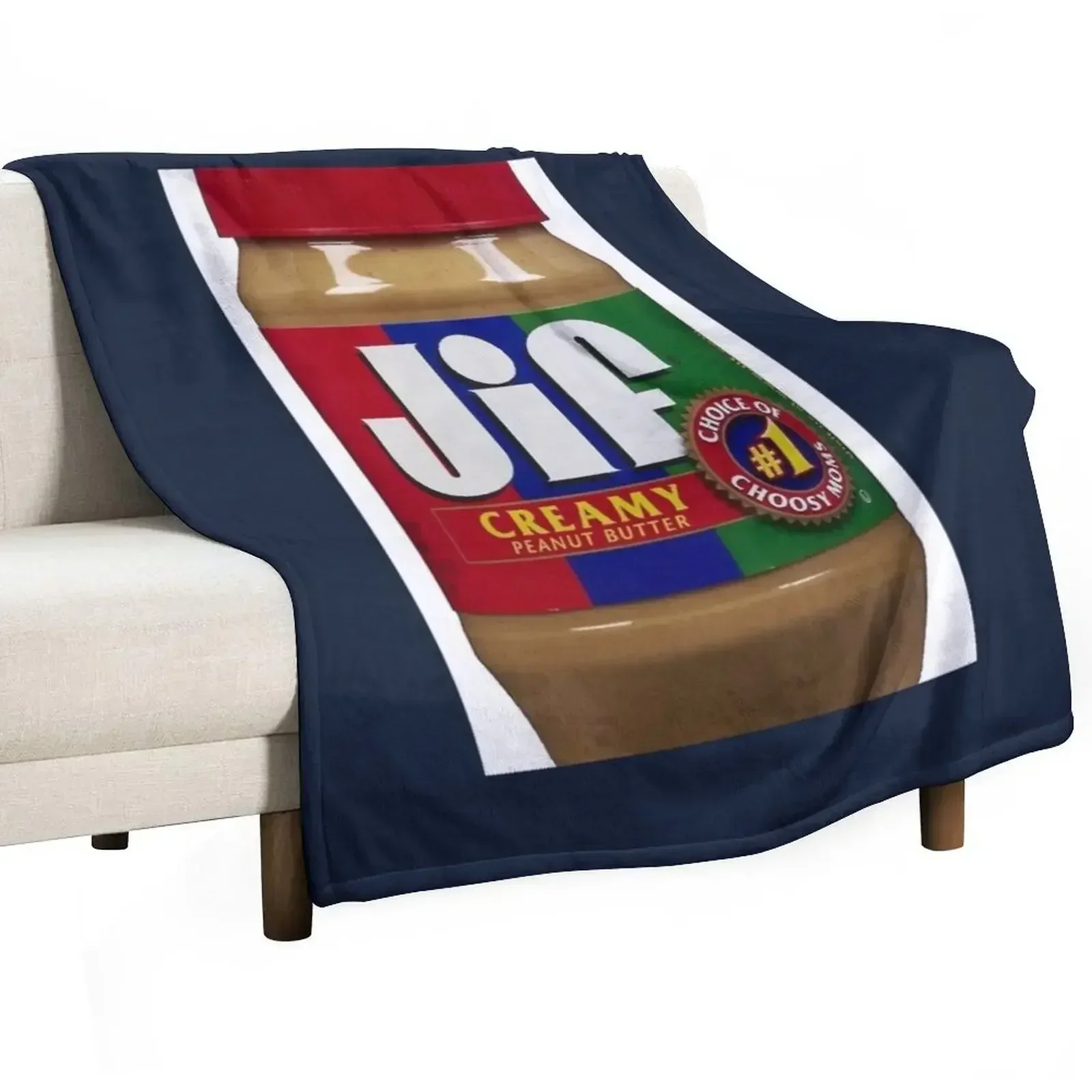 

Jif Peanut Butter Extra Creamy Throw Blanket heavy to sleep blankets and throws Blankets For Bed Decorative Throw Blankets