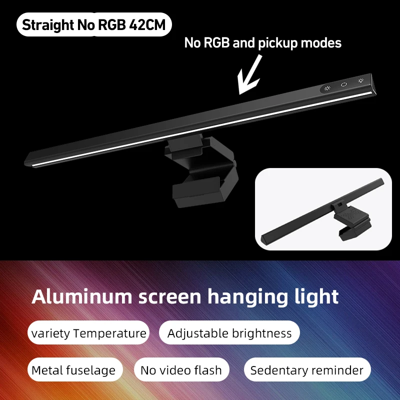 LED Monitor Light Bar USB Stepless Dimming Screen Hanging Lights Curved RGB Background Atmosphere Pickup Lamp Reading Gaming