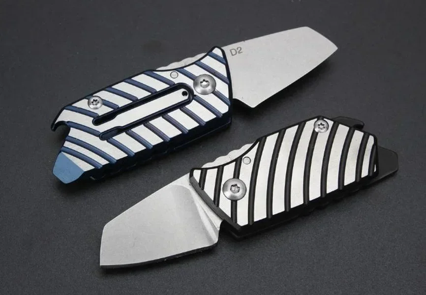 

Mini Zebra Keychain Pocket Folding Knife D2 Blade TC4 Titanium Alloy Handle Tactical Rescue Hunting Fishing EDC Survival Tool