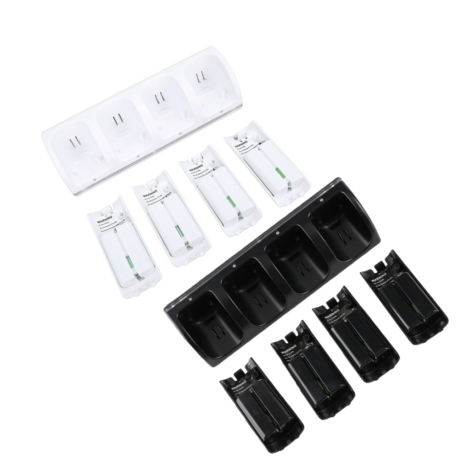 Remote Controller Charger Station for Wii Remote Controller Remote Control Battery Charger Station with 4 Pack 2800mAh Battery
