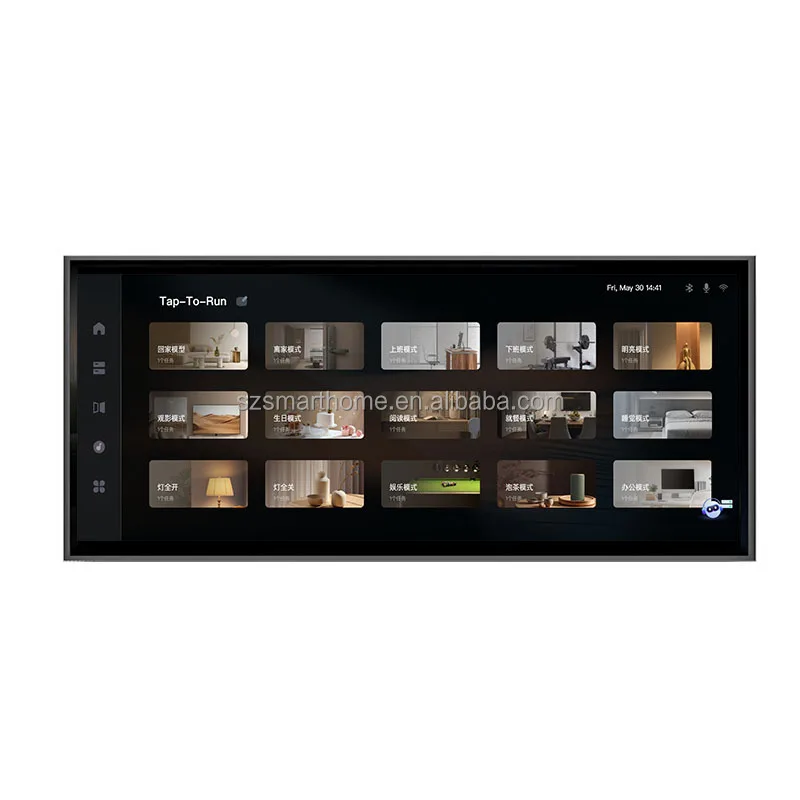 

12 Inch Tuya Touch Control Panel Gateway With Audio Music Play Light-dimmer Android Luxury Smart Home Central Control Panel