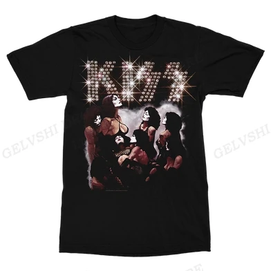 Kiss Band T Shirt Men Women Fashion T-shirt Cotton Tshirt Kisss Tops Tees Men's Clothing Music Rock Camisetas Hombre Tops