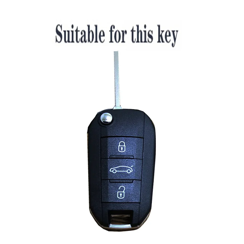 Car Remote Silicone Key Chain Ring Shell Cover Case 3 Button for Peugeot 208 301 308 508 5008 3008 for Citroen 2010 2021 2023