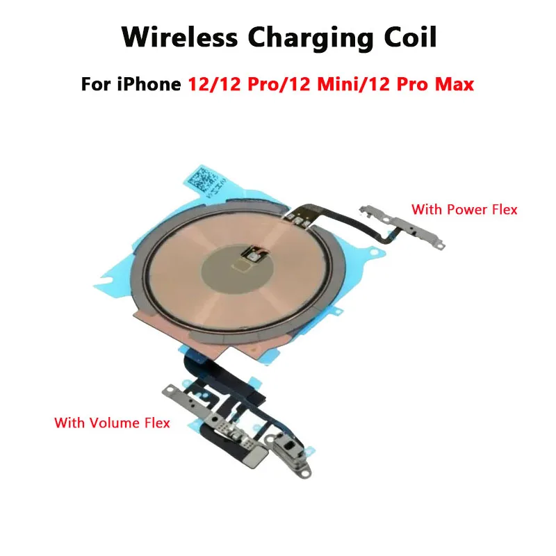 ملصق لفائف الشحن اللاسلكي مع كابل مرن لحجم الطاقة لهاتف iPhone 12 12 Mini 12 Pro Max لإصلاح لوحة الشاحن اللاسلكي (قطعة واحدة)