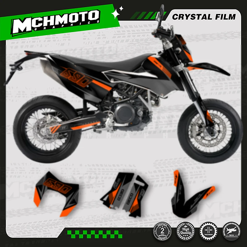 

MCHMFG Custom Motorcycle Fairing Graphics Decals Stickers Kits For KTM 2008 2009 2010 2011 SMC690 LC4