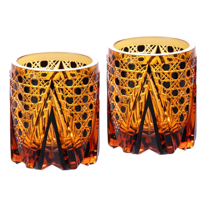 Amber Sword Warrior Brandy Rock Tumbler High-End Retro Crystal Glass Wine Cup Creative Wine Gift Christmas Present Dropshipping