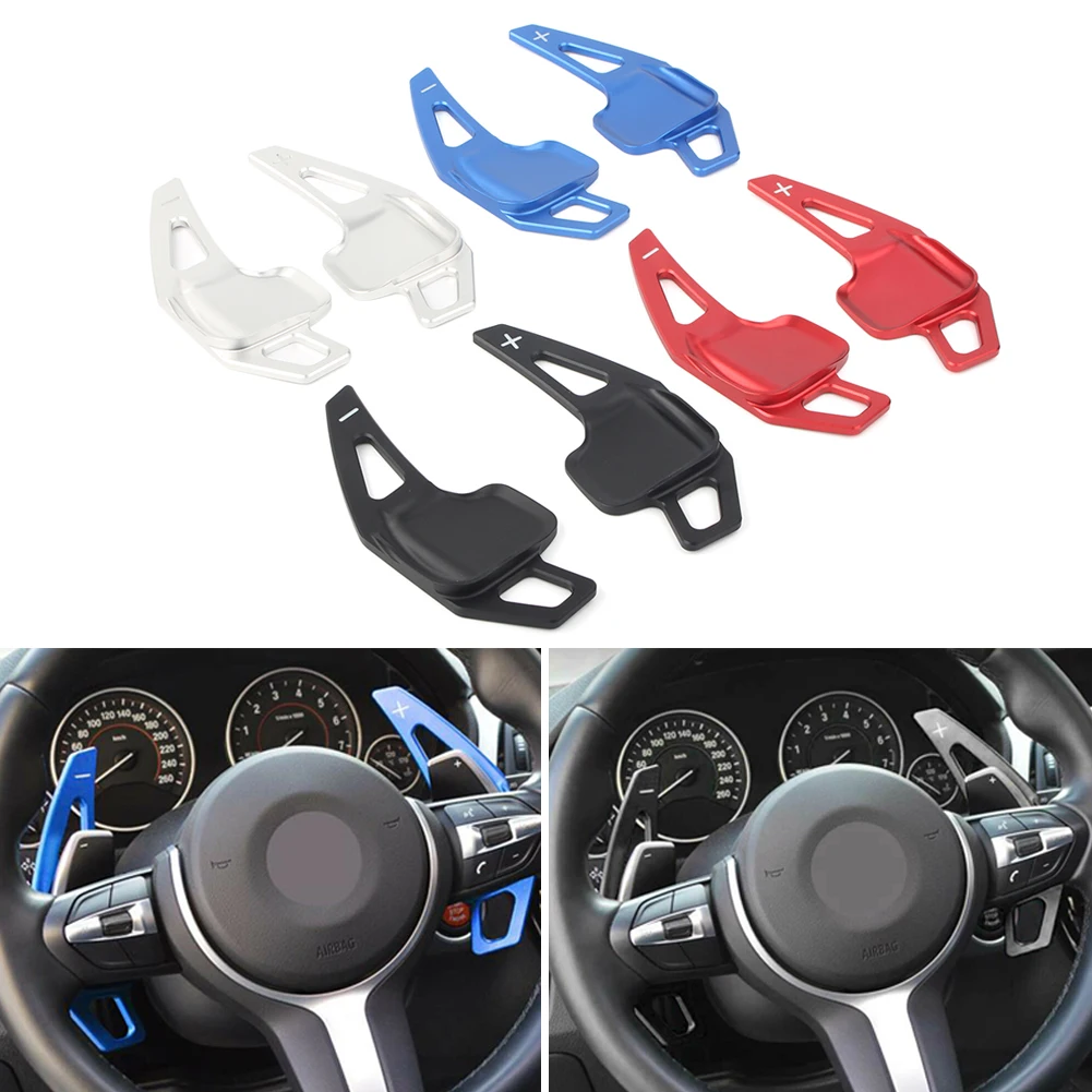 

2Pcs Aluminum Car Steering Wheel Shift Paddles Blade Shifter Extension For BMW 3 5 Series F10 F30 F80 320i 325i 330i RT