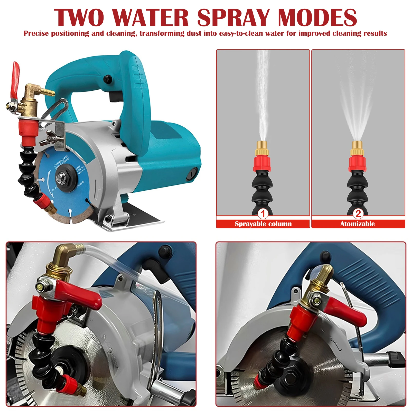 Dust Remover Water Sprayer Heavy Duty Water Saving Dust Remover Water Nozzle Improving Cutting Effect Coolant Misting System