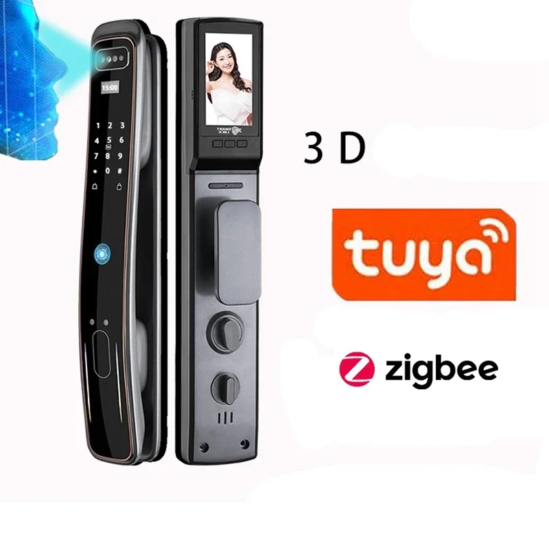 

Tuya Zigbee Wifi Smart Lock 3D Face Recognition Fingerprint Password APP Remote Control Electronic Door Lock Security Home Gate