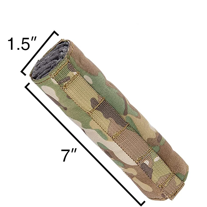 Outdoor Tactical Airsoft Suppressor Cover Silencer Protective Cloth Tool Panel Muffler Case Pouch Bag Hunting Tube Gear