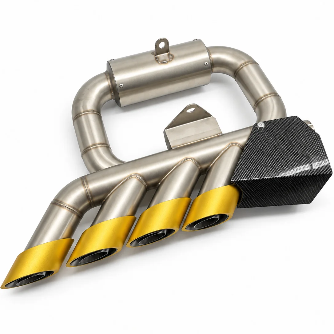 BENDA LFC 700 LFC700 PRO  Motorcycle Modified Exhaust System Hidden Under Exhaust Quad Backpressure Design
