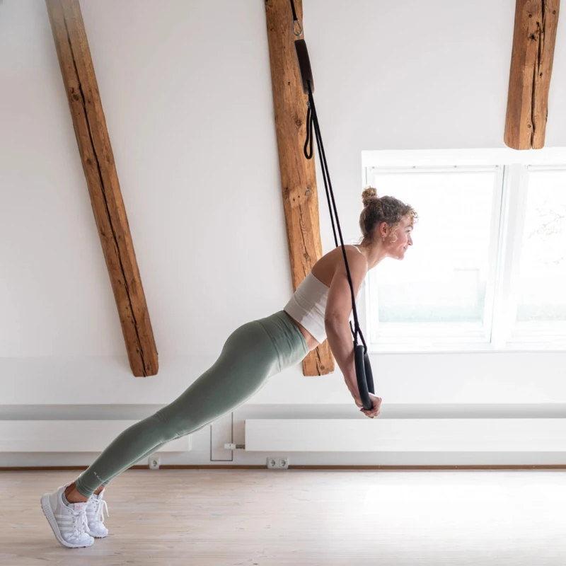 Solid Wood Fitness Rings Home Pull Up Yoga Stretch Training Sling